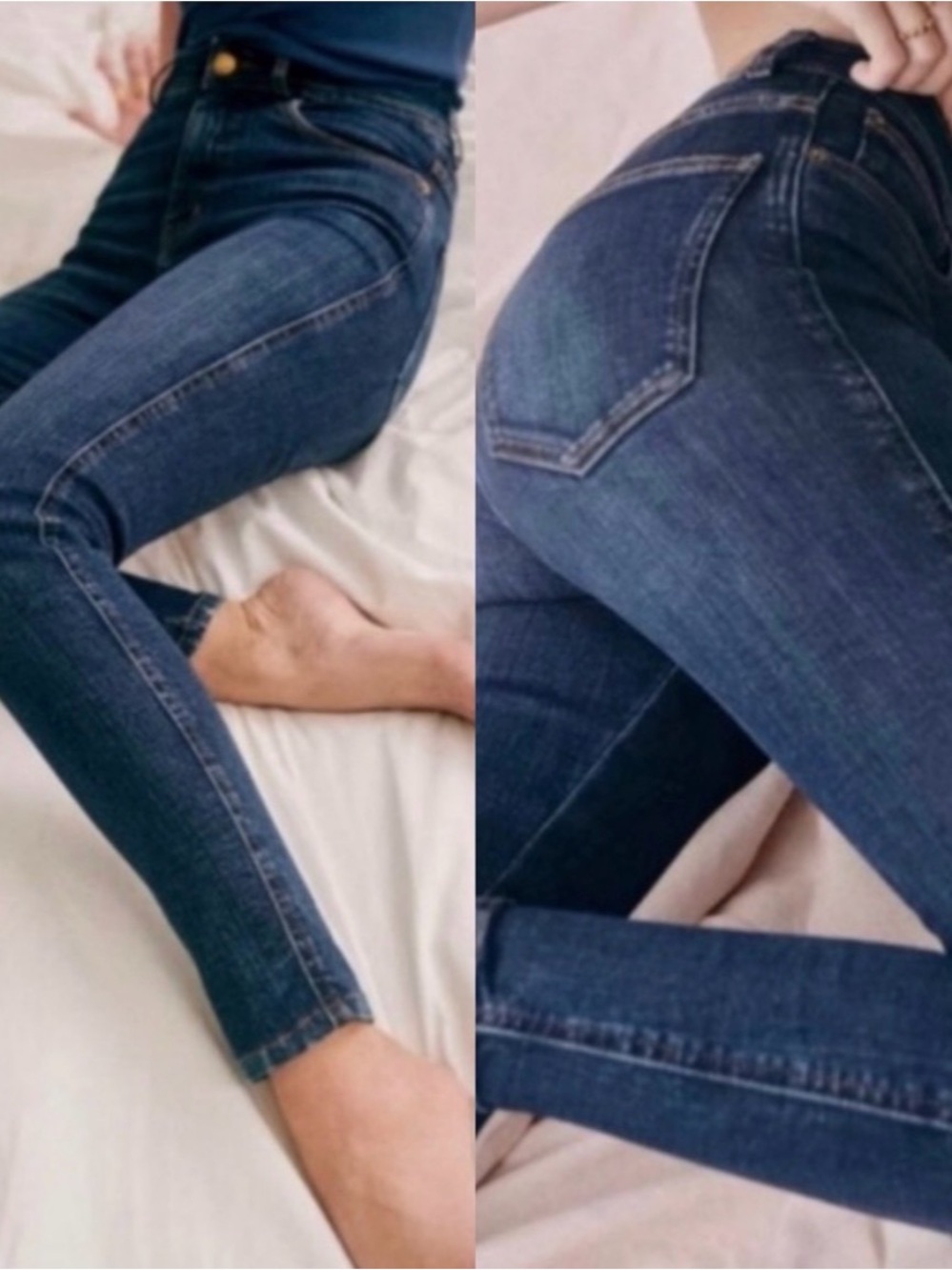 Sezane Perfect Slim Jeans, Size 26, Blue, Skinny Jeans, High Waist, Slim Parfait